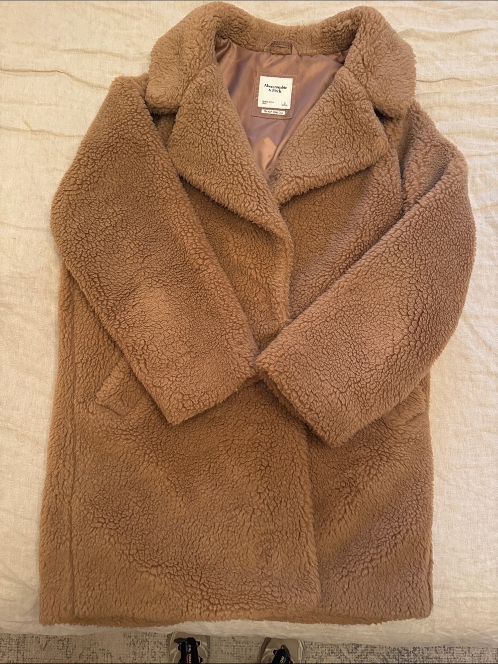 Abercrombie & Fitch Plush Teddy Coat in Brown